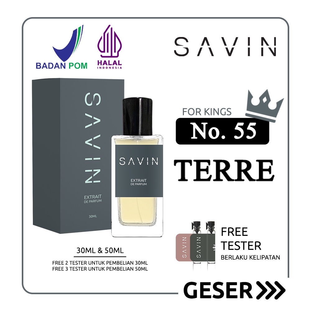 Savin Parfum No. 55 Terre Eksklusif Pria Tahan Lama