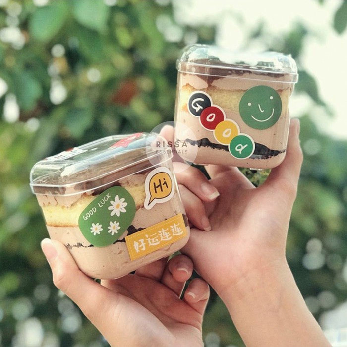 [Expert] [Isi6]Kotak Packaging Korean Mini Cake Dessert Box KuePudding LunchBox