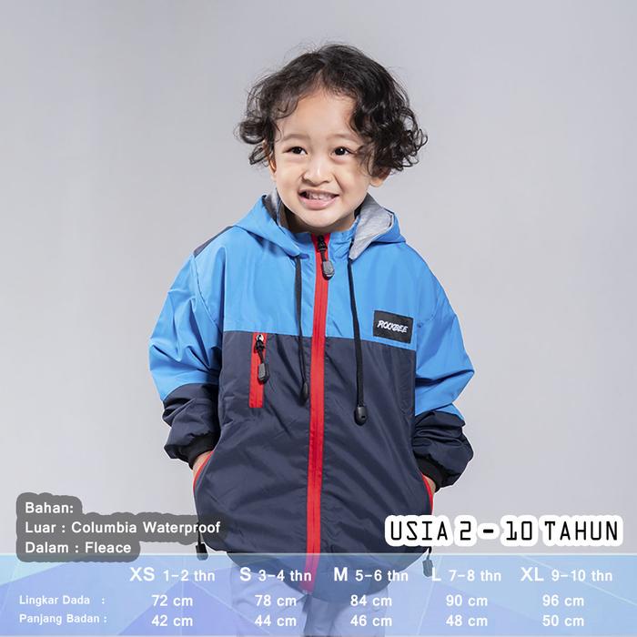Cilboy- Rock Bee Jaket Anak Parasut Tebal Warna Keren Bahan Columbia Waterproof Hangat Tahan Angin
