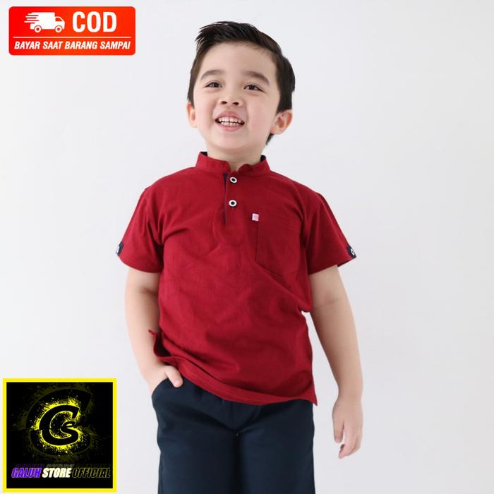 Stycil- kaos kerah Shanghai anak baju anak pakaian anak terlaris terbaru koko premium kaos polo