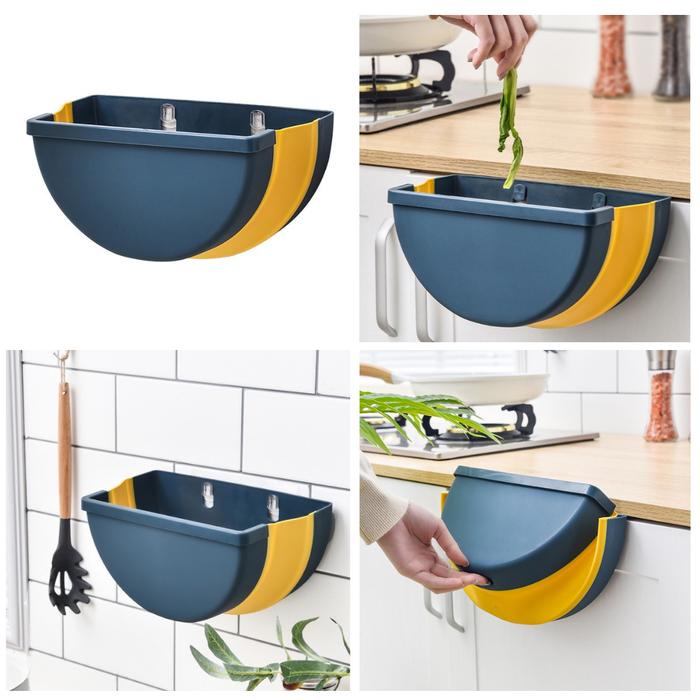 Tempat Tong Sampah Gantung Portabel Dapur Plaik Dilipat
