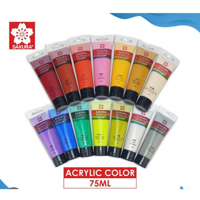 

#####] cat acrylic sakura 75 ml warna seri 2 tambahan