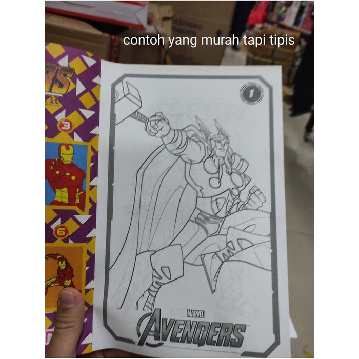 

siap kirim] buku warna mewarnai 130 gsm isi 8 lembar 16 gambar achi 24.5x18.5 cm