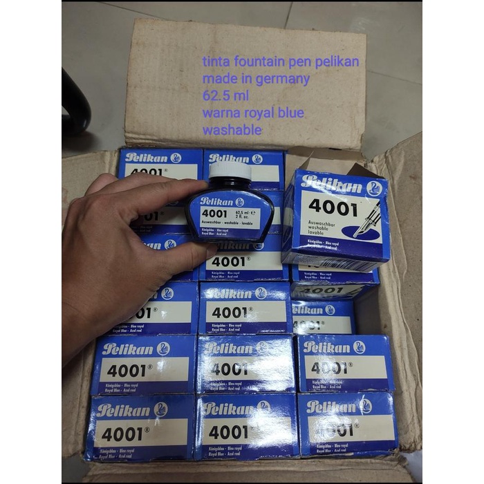 

*****] tinta fountain pen pelikan 4001 royal blue 62.5 ml made in germany