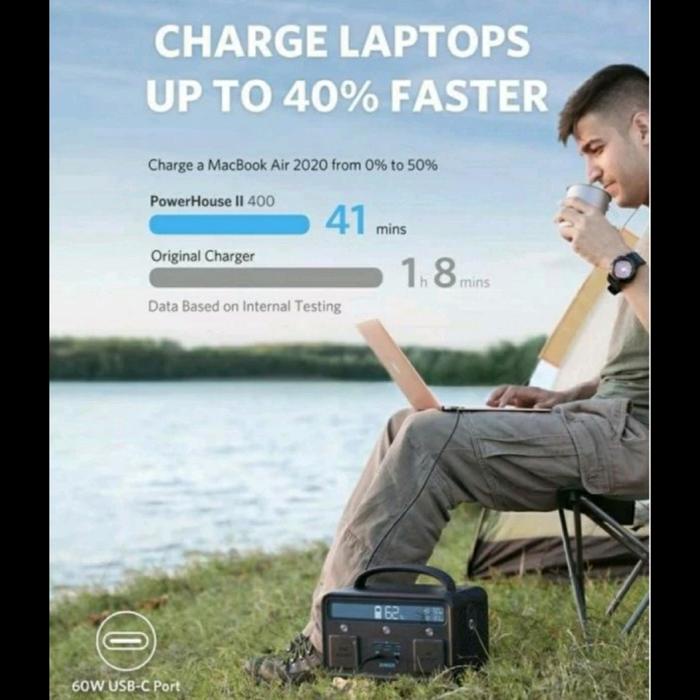 Sudimampir Anker Powerstation Powerhouse Ii 400 Black - A1730