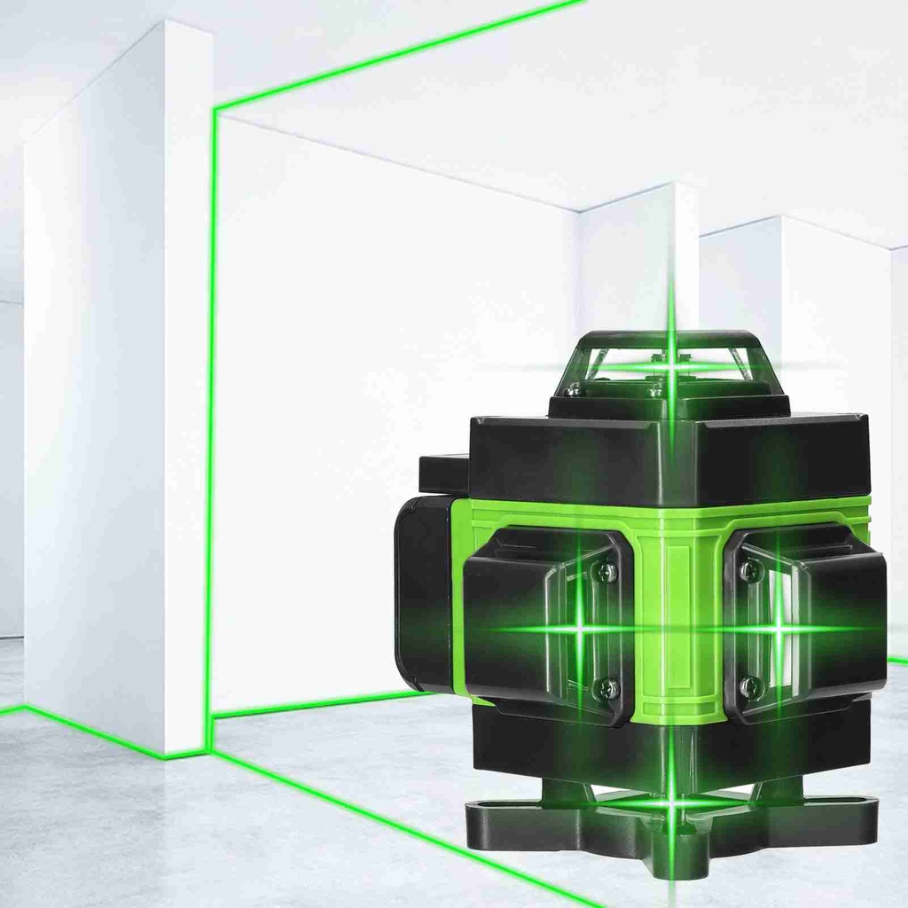 Laser Level Lightweight Portable LCD Display Self Leveling 16 Line Laser Leveler for Indoor Outdoor 