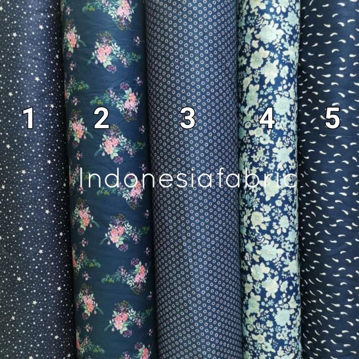 KOMPLIT Kain bahan 0.5 meteran katun jepang tokai senko motif Navy Series