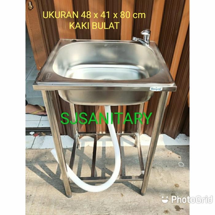 Paling Baik Royal Bak Cuci Piring Portable Model Ada Kaki 1 Lubang