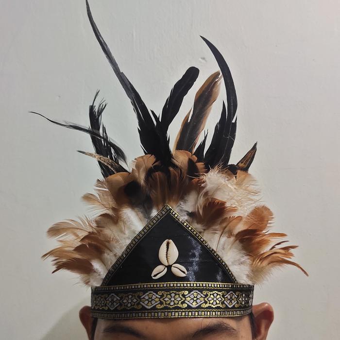 Kostum Adat Papua Mahkota Bulu Adat Pedalaman Papua Kostum Karnaval dan Tari Papua
