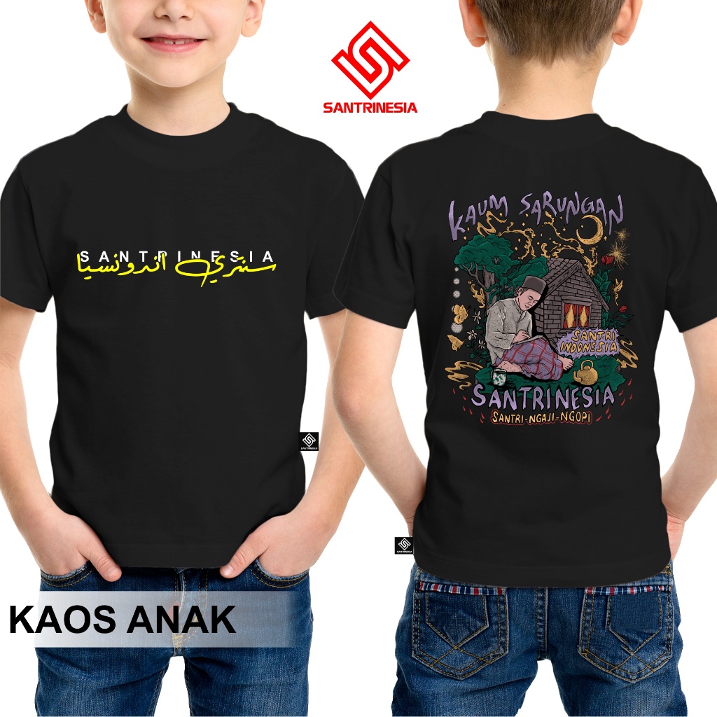 BEST Santrinesia Kaos Anak Santri Keren Nyantri Kaum Sarungan