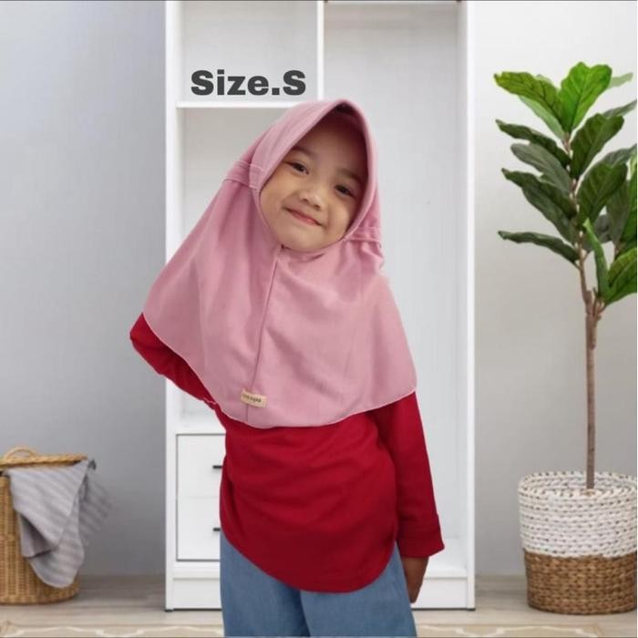 Cilgirl- Hijab Anak TK SD Rabbani KW, Kerudung Sekolah Anak Serut Belakang