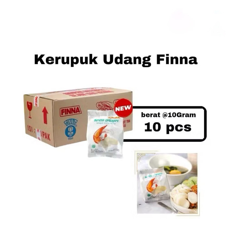 

(10Pc) Finna Kerupuk Udang Siap Makan 10GR Per/10pc Shrimp Crackers Matang