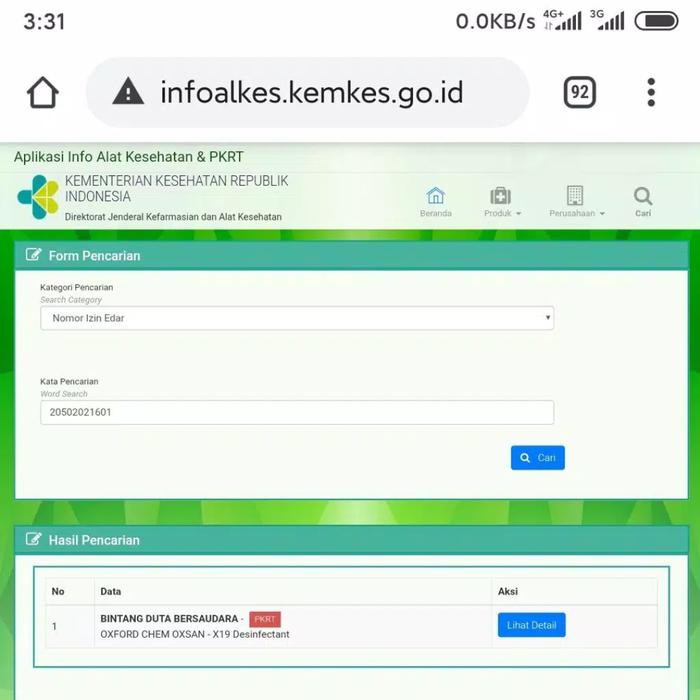 [dwl] - Disinfektan / Desinfectant Oxsan - X19 5 Liter