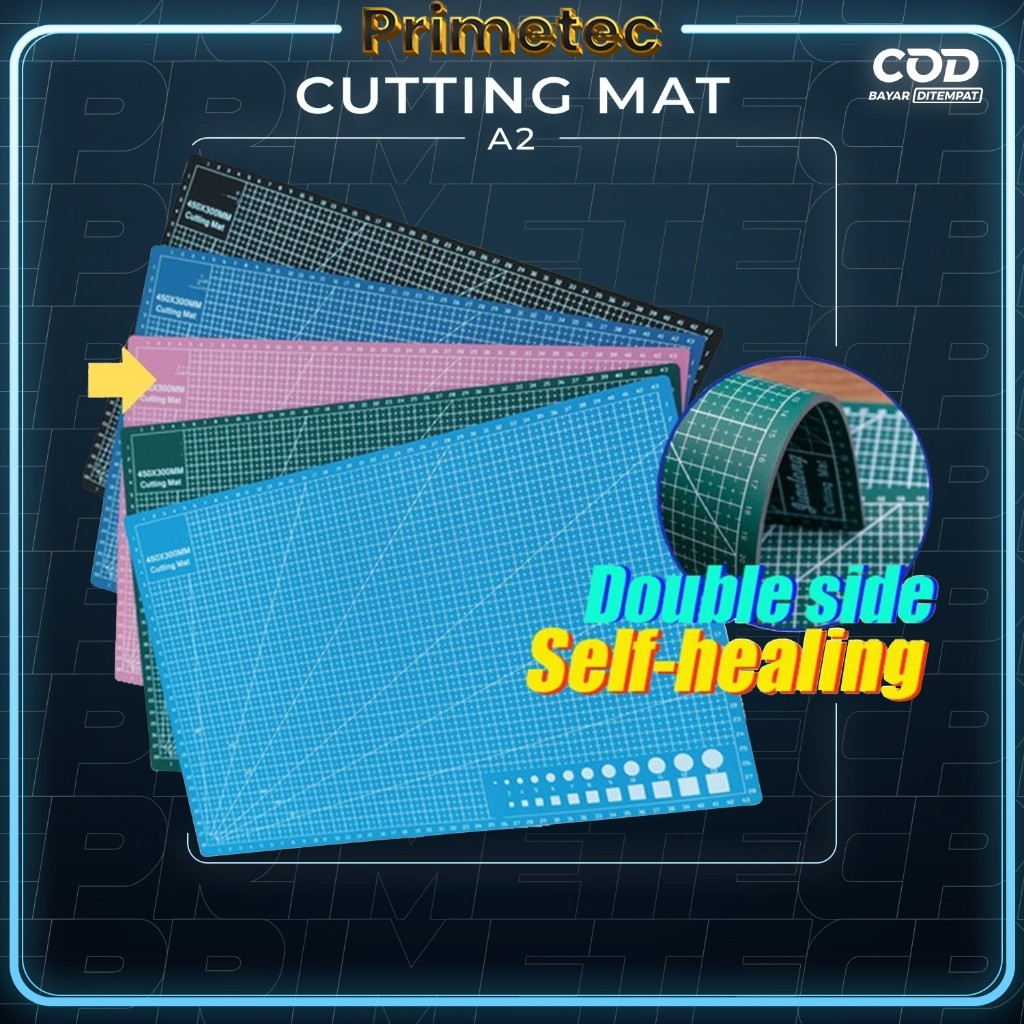 

Alas Potong Kertas ( Cutting Mat ) A2 & A1 Bahan PVC, Double-Side, Self Healing untuk potong kertas