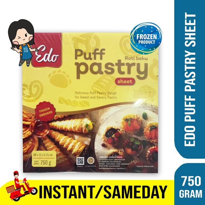

BisaInstan- EDO PUFF PASTRY SHEET 750 GRAM KULIT ZUPPA PASTRY FROZEN