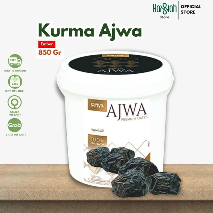 

BisaInstan- Kurma Ajwa Kemasan Ember 850gr Kurma Nabi Asli Madinah Premium