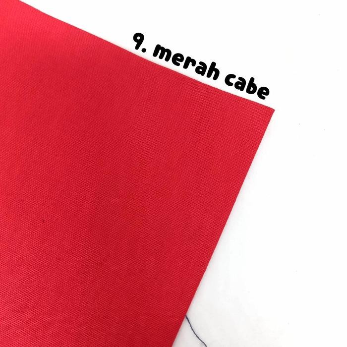 TERUJI kain katun jepang tokai senko linen rami polos