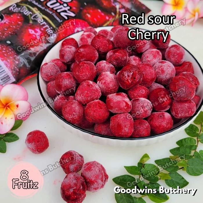

BisaInstan- SOUR RED CHERRIES 8 FRUITZ imported frozen buah beku CHERRY IQF 500g
