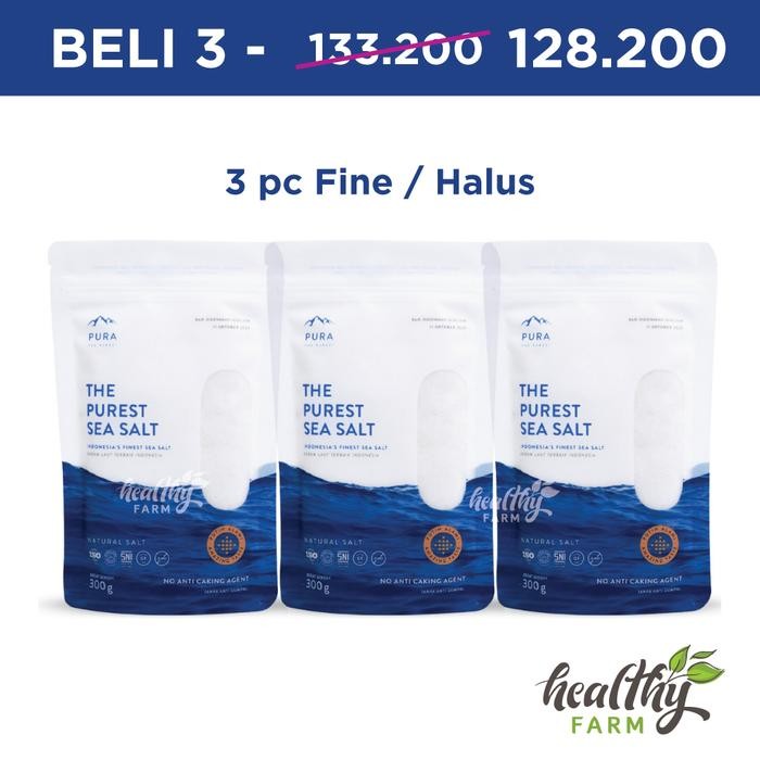 

BisaInstan- PURA Purest Sea Salt Fine Coarse / Garam Laut Organik Murni Natural