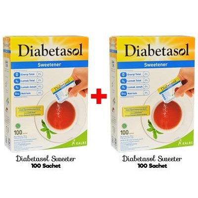 

BisaInstan- Diabetasol gula Sweetener Sachet 200 Sachet (nol kalori) 1 pack