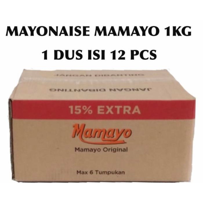 

BisaInstan- Mayonaise/Mayonnaise/Mayones Mamayo Original 12 pcs x 1 kg/Dus/Karton