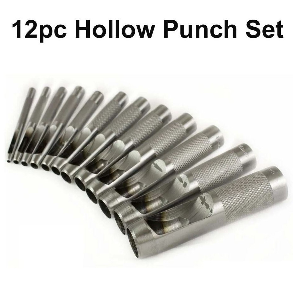 

Alat Pembolong Kulit / 12 Pcs Plong Ponchi - Leather Hollow Punch Set