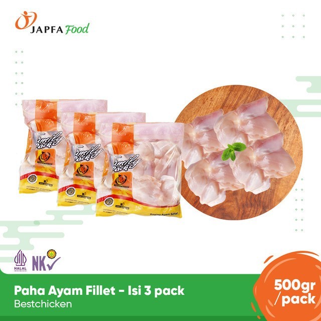 

Kirim,HariYgSama- Bestchicken Paha Ayam Fillet - Paha Ayam Boneless Tanpa Kulit 500 gr - Isi 3 pack