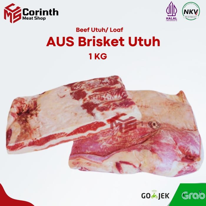 

Kirim,HariYgSama- Beef Brisket NE AUS UTUH Grade S Smoked Brisket 1000 Gram