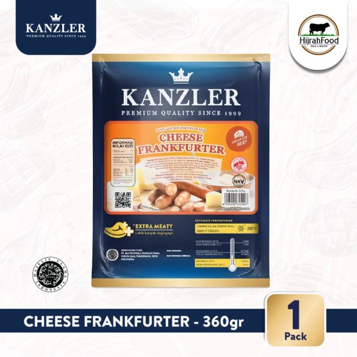 

Kirim,HariYgSama- Kanzler Cheese Frankfurter Sausage Sosis Sapi Isi Keju (360 gr)