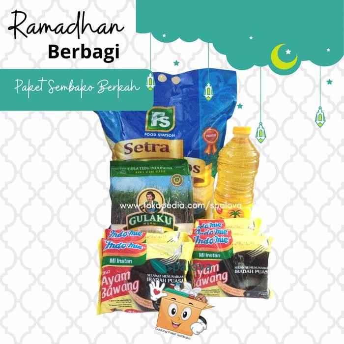 

Kirim,HariYgSama- PARSEL RAMADAN PAKET SEMBAKO BERKAH BERAS 5KG