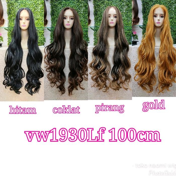 ready stok lace front wig rambut palsu dewasa panjang 100 cm vw 1930 lf original