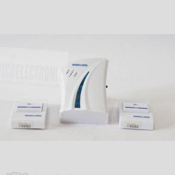 BEL PINTU WIRELESS 2 REMOT/BEL RUMAH 2 TOMBOL/DOORBEL WIRELESS