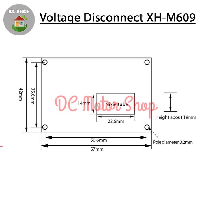 LOW VOLTAGE DISCONNECT XH-M609 BATTERAI PROTEKSI LVD MODUL XH M609 DC