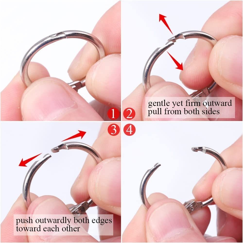

100PCS/SET 20-30MM Ring Binder/Ring Binder/Ring Buka Tutup/Cincin Buku Contoh Pembukaan Cincin