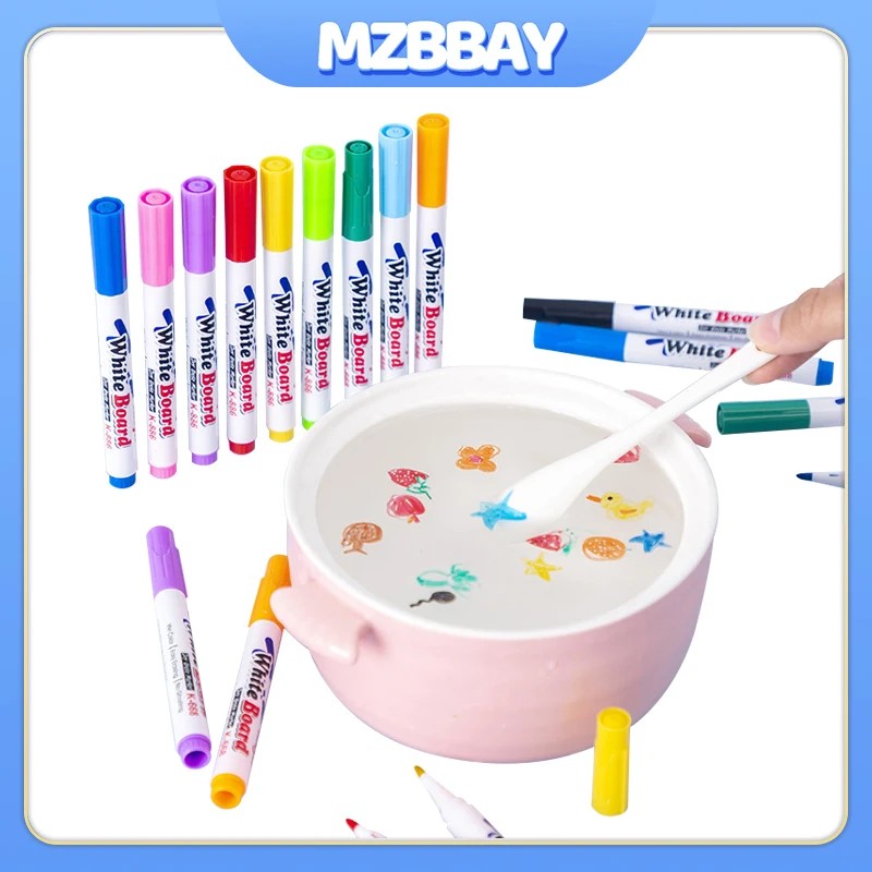 

8/12 Colors Water Floating Pen Magical Painting Colorful Mark Pen Student Painting Brush Whiteboard