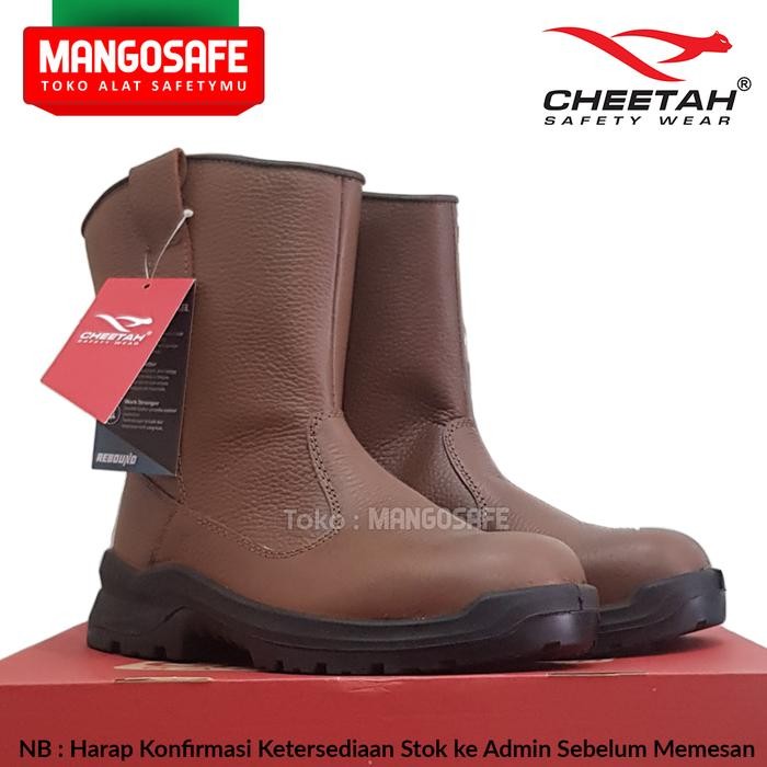 JTTOP" SEPATU SAFETY CHEETAH 7288C BOOT TINGGI COKLAT PROYEK TAPAK PU 7288 C
