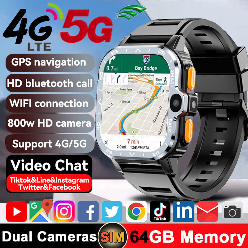 NEW 2025 NEW 5G SIM CARD SMALL MOBILE PHONE SMART WATCH HD DUAL CAMERA 64GB ROM NFC GPS WIFI