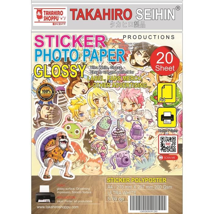 

KERTAS STICKER GLOSY A4 135GSM