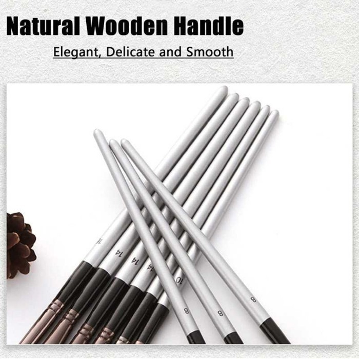 

ready stok set kuas lukis cat air minyak nylon paint brush 24 pcs original