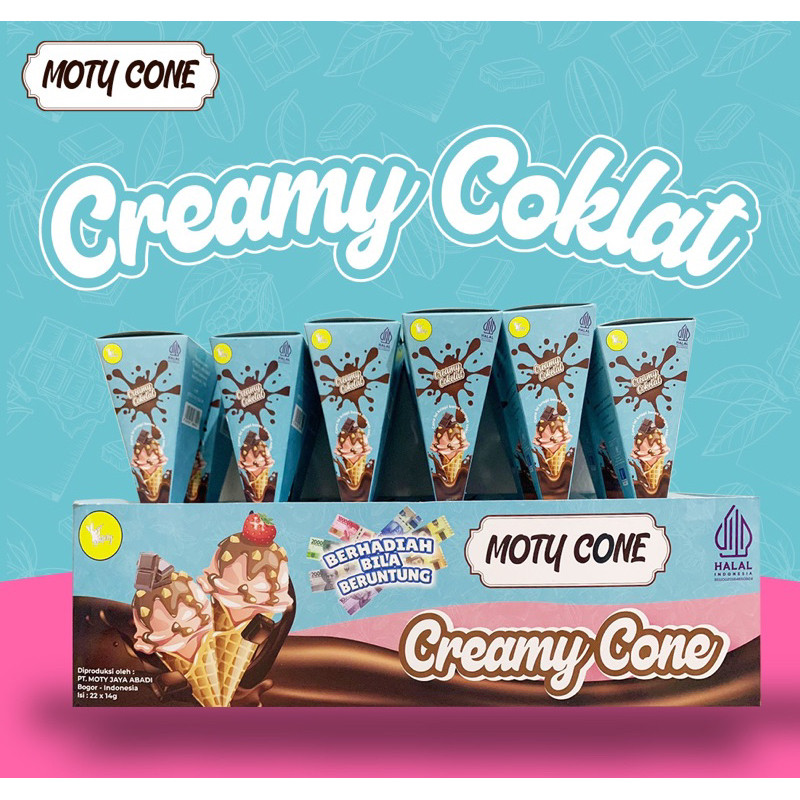 

snack cone cokelat