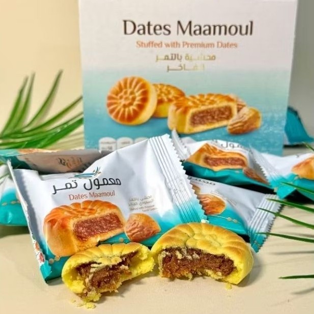 

Biskuit Kurma Maamoul 250gr isi 12pcs Orinal Arab Saudi/ Dates Maamoul Stuffed with Premium