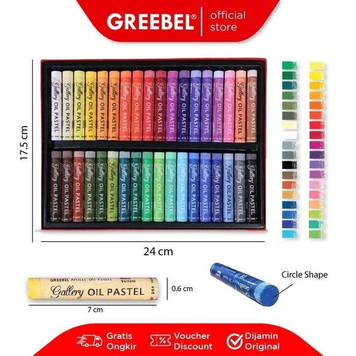 

ready stok greebel artist oil pastel 36 warna / greebel crayon artist 36 warna original