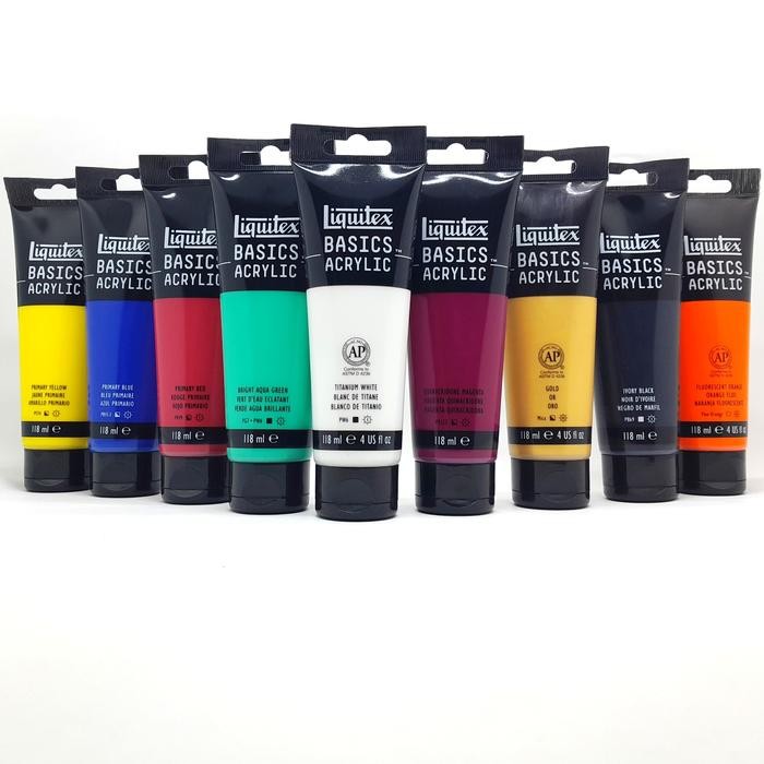 

ready stok liquitex basics acrylic colour 118 ml original made in france original