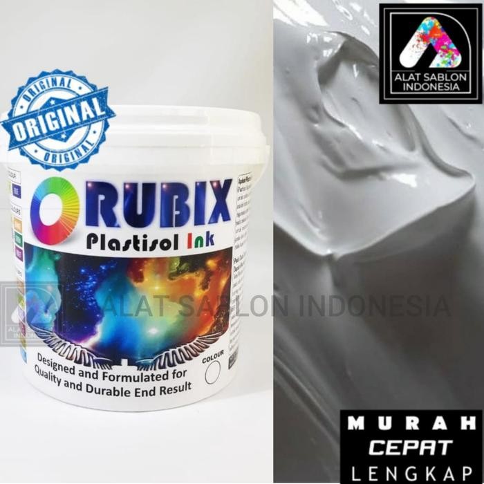 

ready stok tinta sablon plastisol rubix soft white 1kg original