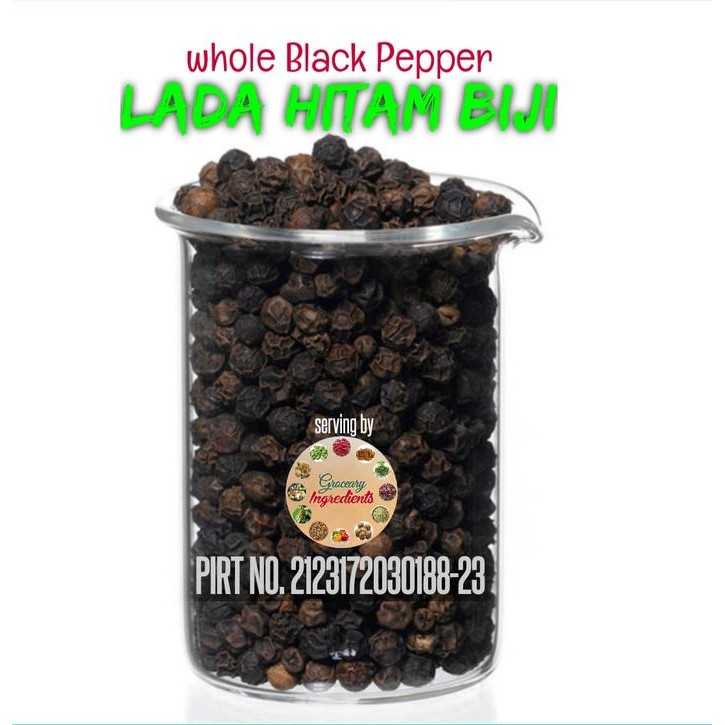 

Whole Black Pepper 1kg / Lada Hitam Utuh Bersih Berisi 1kg