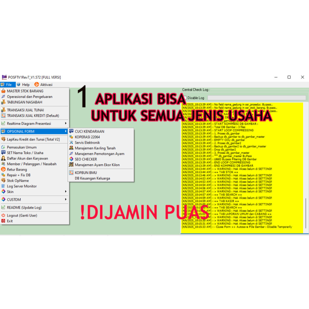 Software Aplikasi Toko Service elektronik