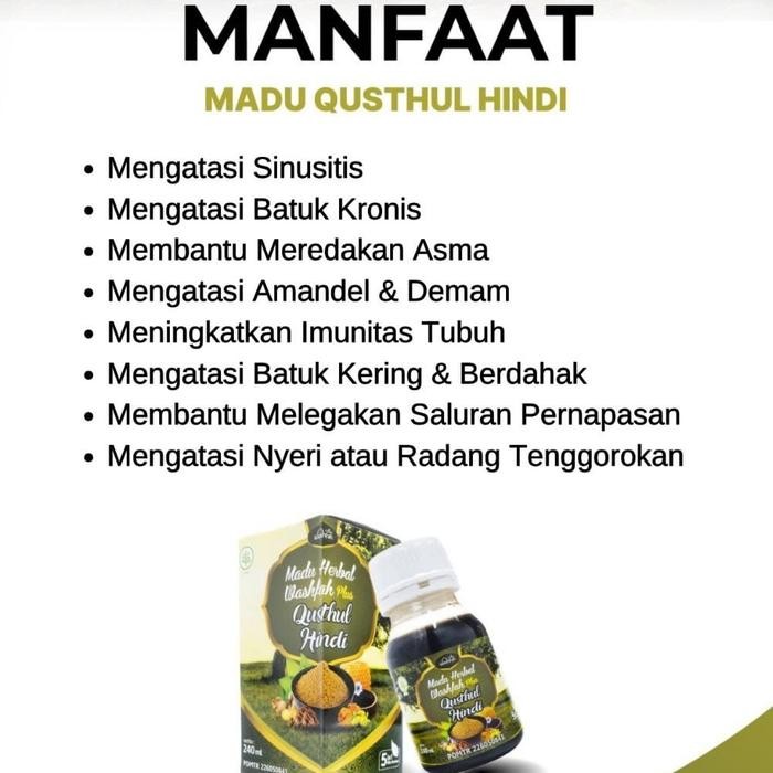 

Terlaris- Madu Qusthul Hindi 350 Gram 6 In 1 -Gratisongkir