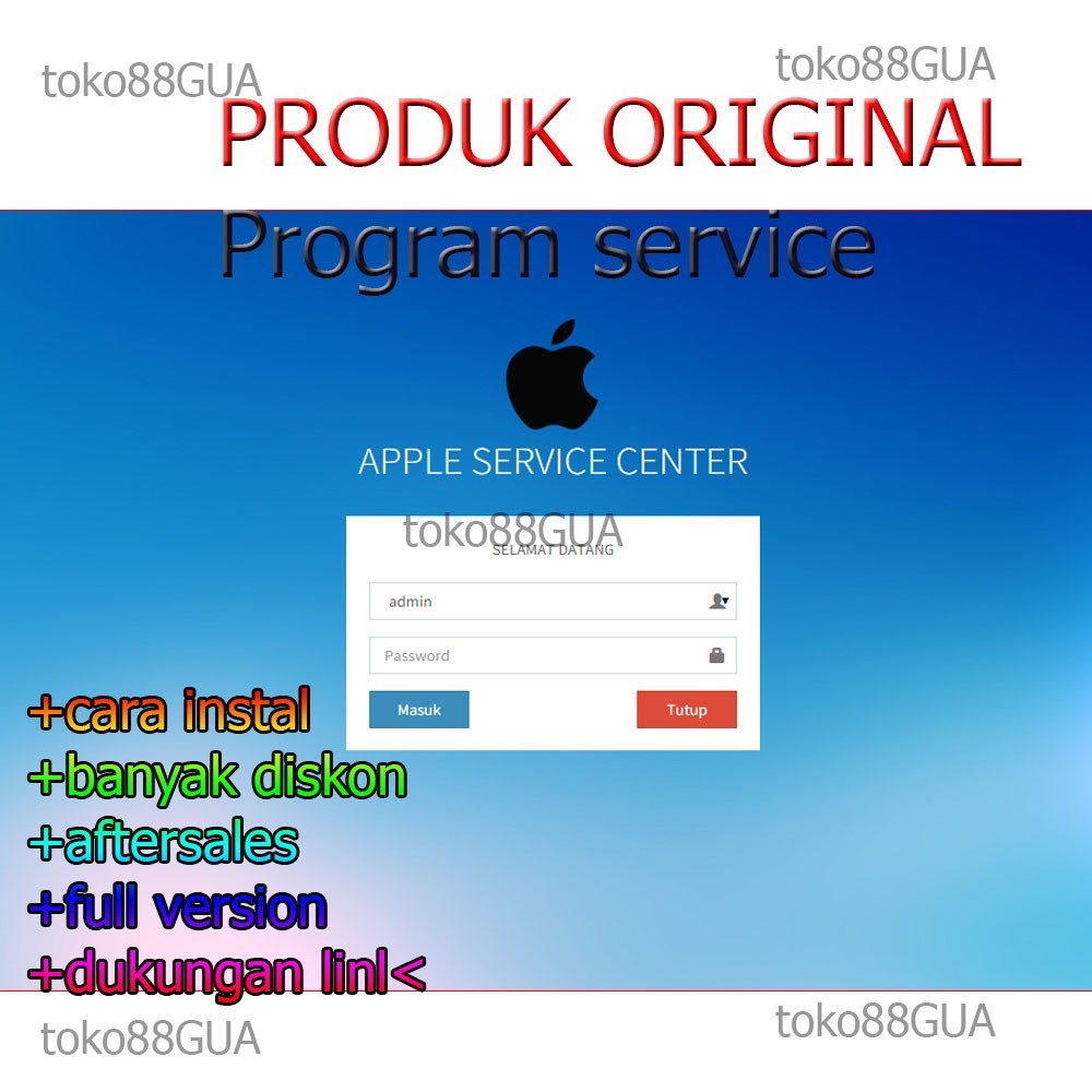 Software Aplikasi Toko Service (Portable)