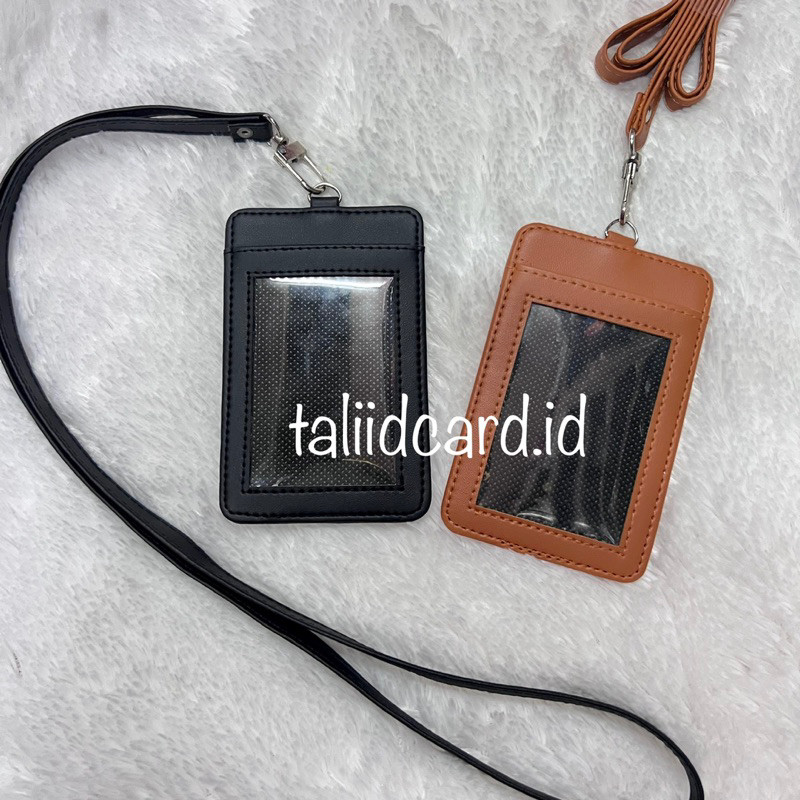 

TEMPAT ID CARD KULIT 2 KARTU SET NAMETAG KULIT SET PREMIUM