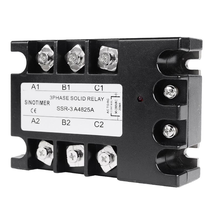 New SSR 3 Phase Solid State Relay 25A SSR-25 AC to AC Solid State Relay SSR Relay Three Phase SSR 25